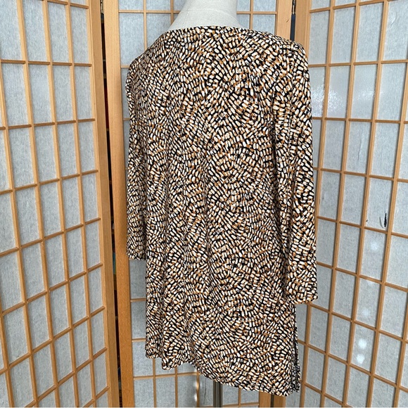 JM Collection Stretch Print Swing Top SZ PM NWT - Picture 6 of 12